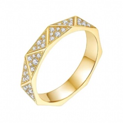 18K gold diamond shape ring