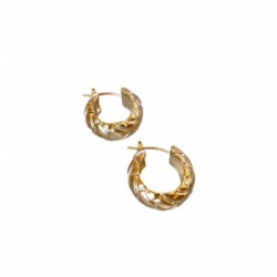 18K gold hoop earrings