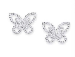 Butterfly earring stud